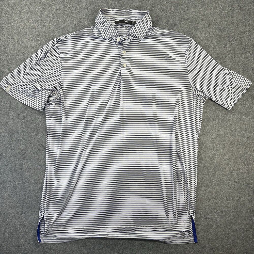Ralph Lauren RLX Polo Golf Shirt Men’s Large Performance Striped Wicking Striped